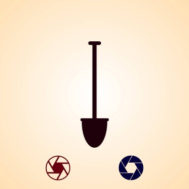 kürek vektör simgesi, vektör en iyi düz simgesini Eps