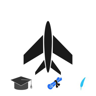 uçak kutsal kişilerin resmi, vektör en iyi düz simgesini Eps