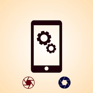 Smartphone kutsal kişilerin resmi, vektör en iyi düz simgesini Eps