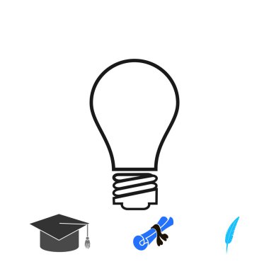 ampul simgesi, vektör en iyi düz simgesini Eps 10