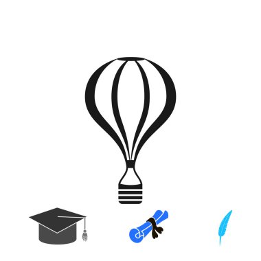 Hava Balon simgesi, vektör en iyi düz simgesini Eps