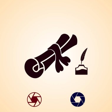 kaydırma simge vektör, en iyi düz simgesini Eps