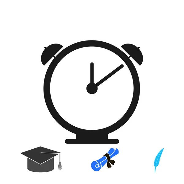 Icono Del Reloj Vector Mejor Icono Plano Eps — Vector de stock