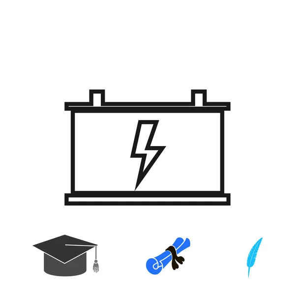 Ikona Wektora Akumulatora Samochodowego — Wektor stockowy