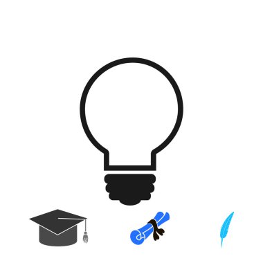 Ampul vektör simgesi, vektör en iyi düz simgesini Eps 10