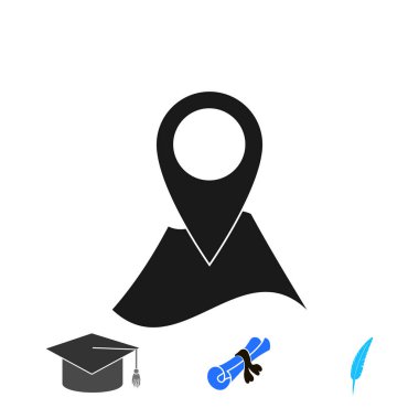 Harita simgesi üzerinde pin, en iyi düz simgesini Eps vektör