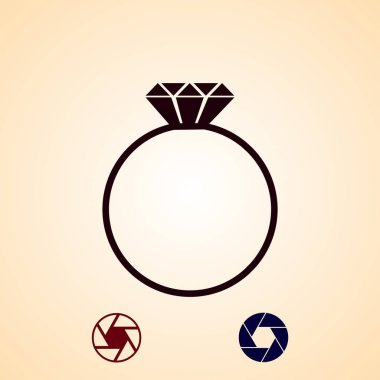 Yüzük vektör simgesi, vektör en iyi düz simgesini Eps