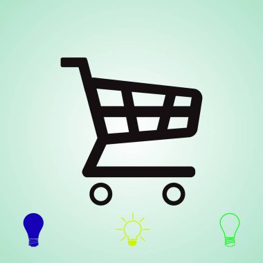 En iyi düz simgesini Eps vektör grafik simgesini alışveriş,