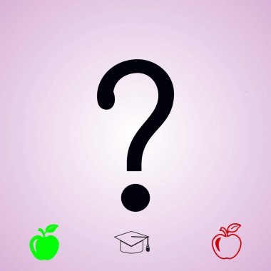 Soru işareti işareti simgesi, vektör en iyi düz simgesini Eps