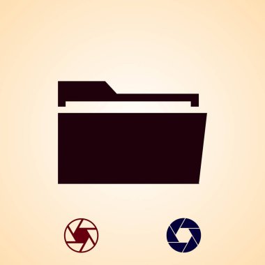 Klasör simgesini, vektör en iyi düz simgesini Eps