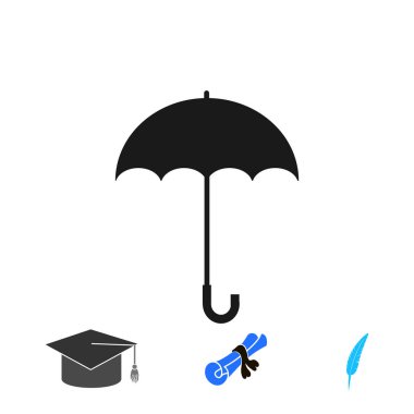 şemsiye kutsal kişilerin resmi, vektör en iyi düz simgesini Eps