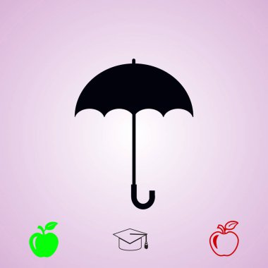 şemsiye kutsal kişilerin resmi, vektör en iyi düz simgesini Eps