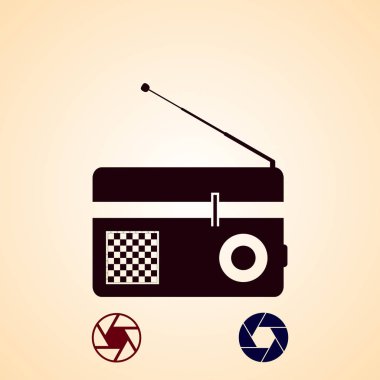 Radyo kutsal kişilerin resmi, vektör en iyi düz simgesini Eps