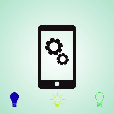 Smartphone kutsal kişilerin resmi, vektör en iyi düz simgesini Eps