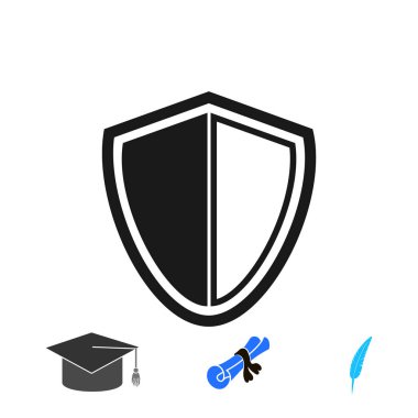 Kalkan vektör simgesi, vektör en iyi düz simgesini Eps