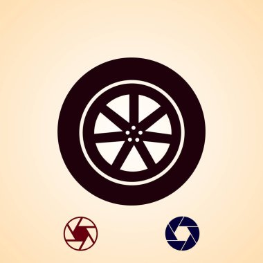 tekerlek vektör simgesi, vektör en iyi düz simgesini Eps