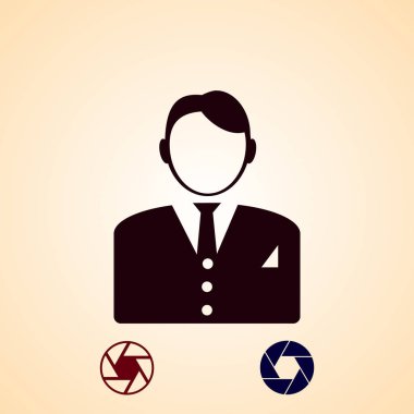 işadamı kutsal kişilerin resmi, vektör en iyi düz simgesini Eps