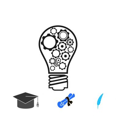 ışık - ampul simgesi, vektör en iyi düz simgesini Eps 10