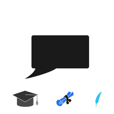 Konuşma balonu simgesinin, vektör en iyi düz simgesini Eps