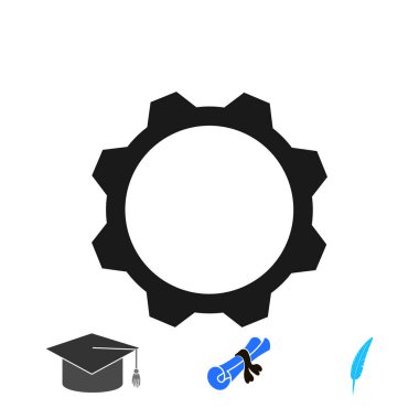 vektör simgesi, vektör en iyi düz simgesini Eps 10 dişli