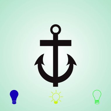 ancor kutsal kişilerin resmi, vektör en iyi düz simgesini Eps