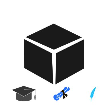 küp simgesini, vektör en iyi düz simgesini Eps