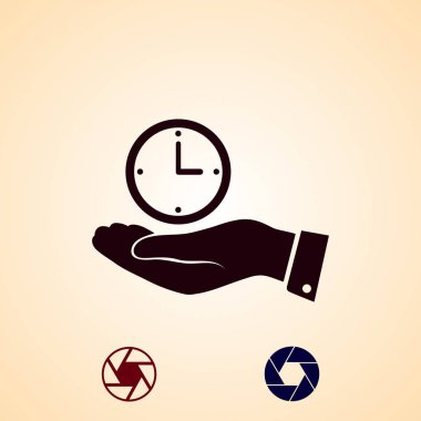 Saat vektör simgesi, vektör en iyi düz simgesini Eps