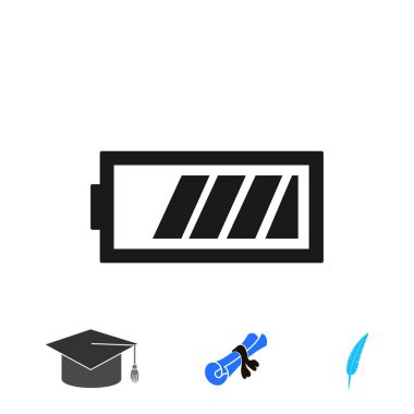 Pil simgesi, vektör en iyi düz simgesini Eps