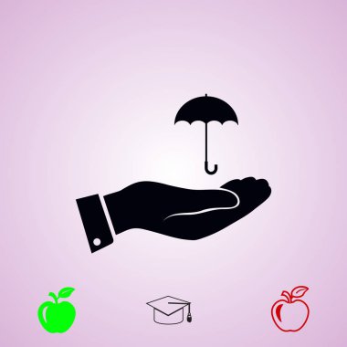 el simgesi, vektör en iyi düz simgesini Eps ile şemsiye