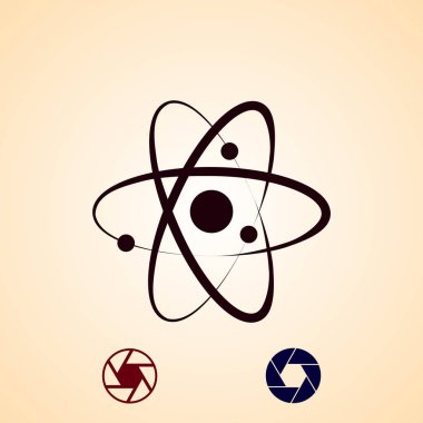 Atom işareti simgesi, vektör en iyi düz simgesini Eps