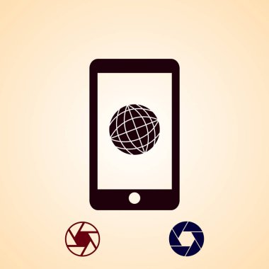 Smartphone kutsal kişilerin resmi, vektör en iyi düz simgesini Eps