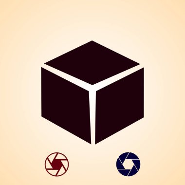 küp simgesini, vektör en iyi düz simgesini Eps