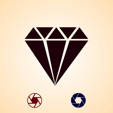 Elmas vektör simgesi, vektör en iyi düz simgesini Eps