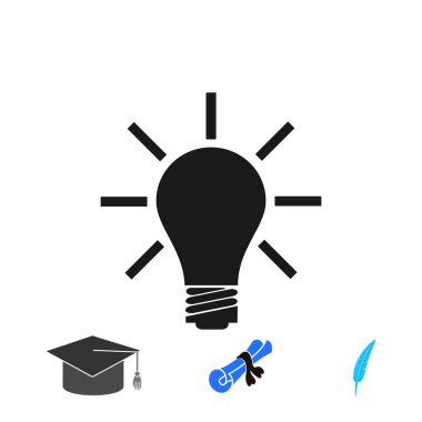 ampul simgesi, vektör en iyi düz simgesini Eps 10