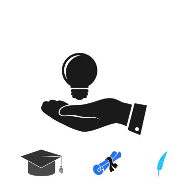 Ekibimizi ampul simgesi el, en iyi düz simgesini Eps vektör