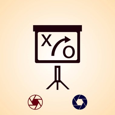 sunum işareti simgesi, vektör en iyi düz simgesini Eps