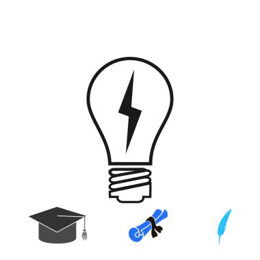 ampul vektör simgesi, vektör en iyi düz simgesini Eps 10