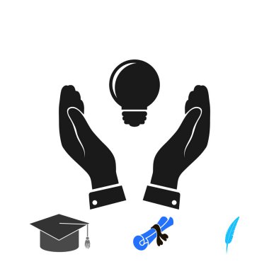 Ekibimizi ampul simgesi, vektör en iyi düz simgesini Eps