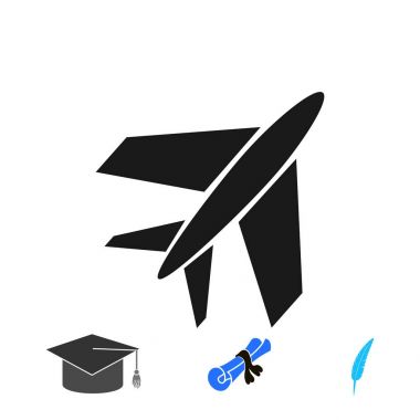 uçak kutsal kişilerin resmi, vektör en iyi düz simgesini Eps