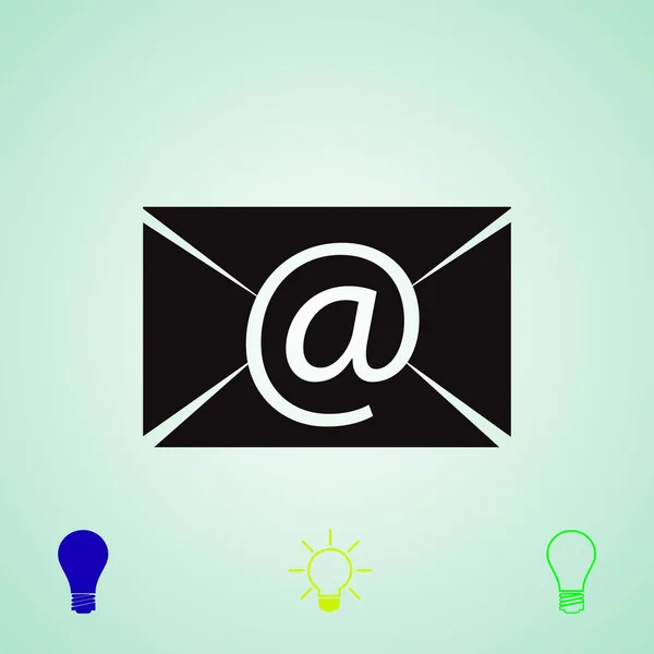 Ícone Mensagem Mail Plana Vetor Melhor Ícone Plana Eps — Vetor de Stock