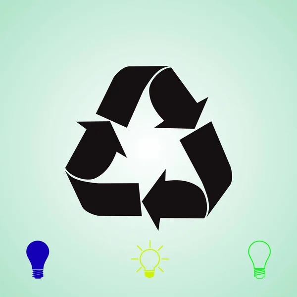 Recycle Zeichen Symbol Vektor Beste Flache Symbol Eps — Stockvektor