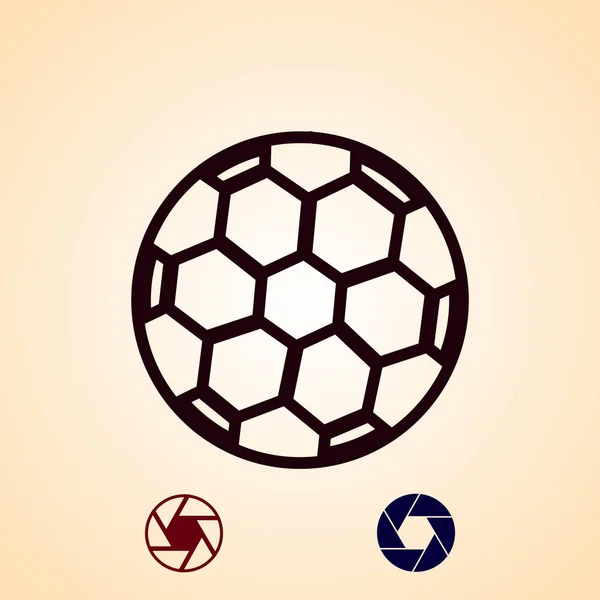 Icône Ballon Football Meilleure Icône Plate Vectorielle Eps — Image vectorielle