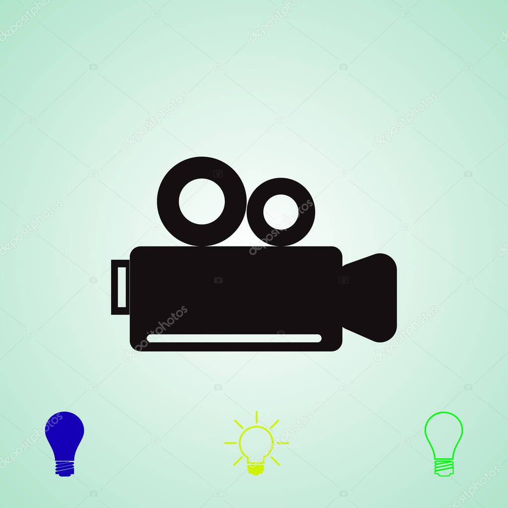 video camera icon, vector best flat icon, EPS