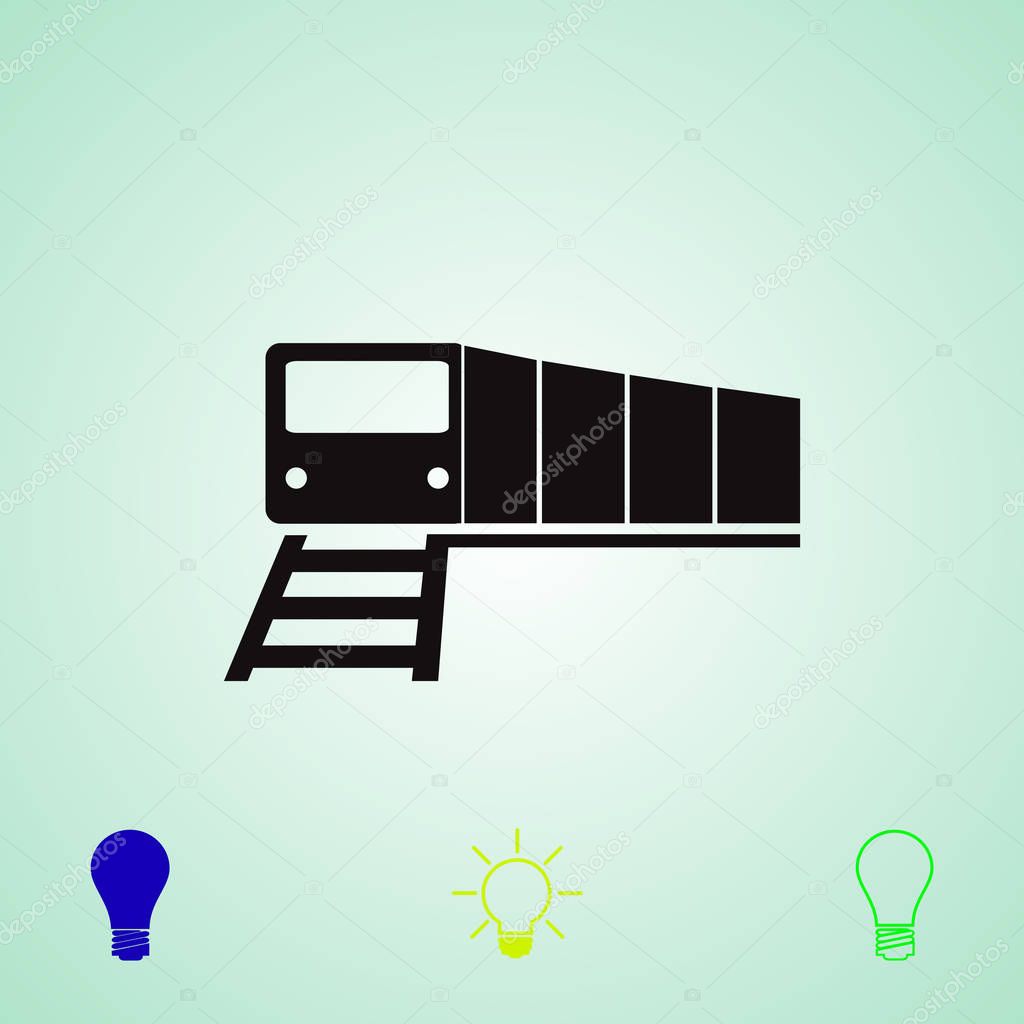 train vector icon, vector best flat icon, EPS