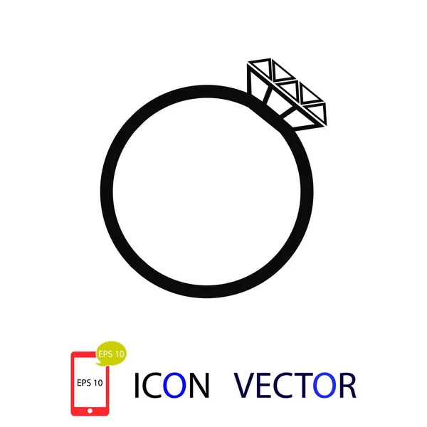 Ring Ikonen Vektor Bästa Platta Eps — Stock vektor