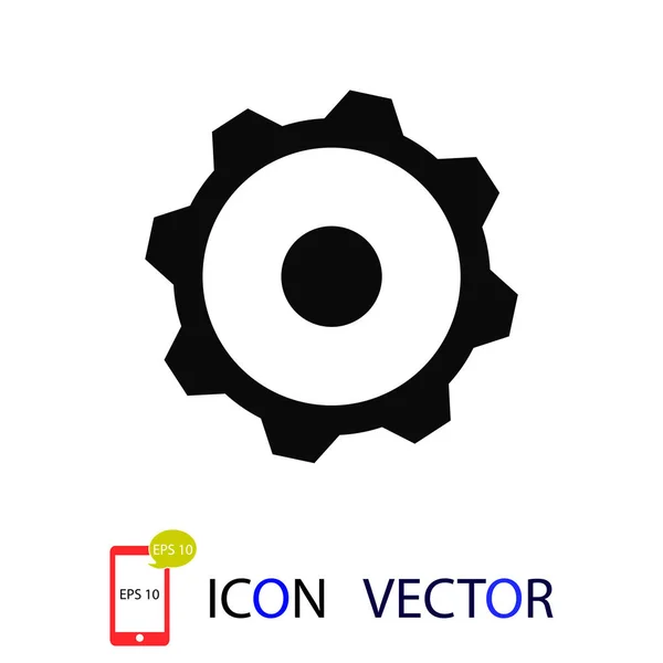 Icono Engranaje Vector Mejor Icono Plano Eps — Vector de stock