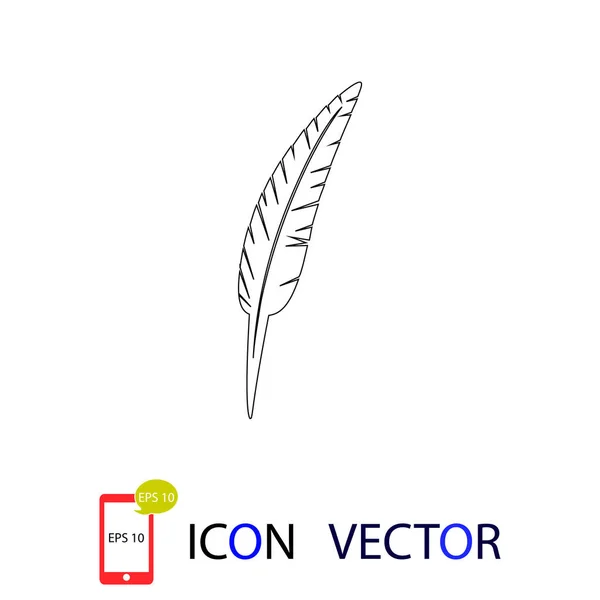 Federsymbolvektor Bestes Flaches Icon Eps — Stockvektor
