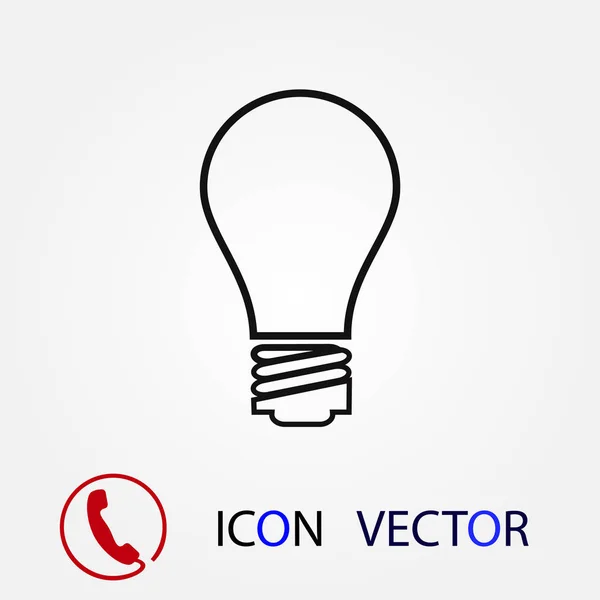 Icono Bombilla Vector Mejor Icono Plano Eps — Vector de stock