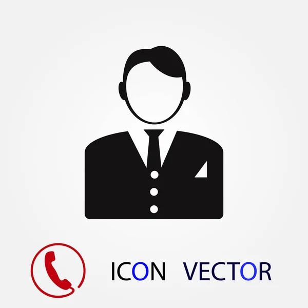 Hombre Negocios Icono Vector Mejor Icono Plano Eps — Archivo Imágenes Vectoriales