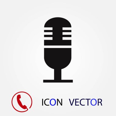 mikrofon simgesi, vektör en iyi düz simgesini Eps